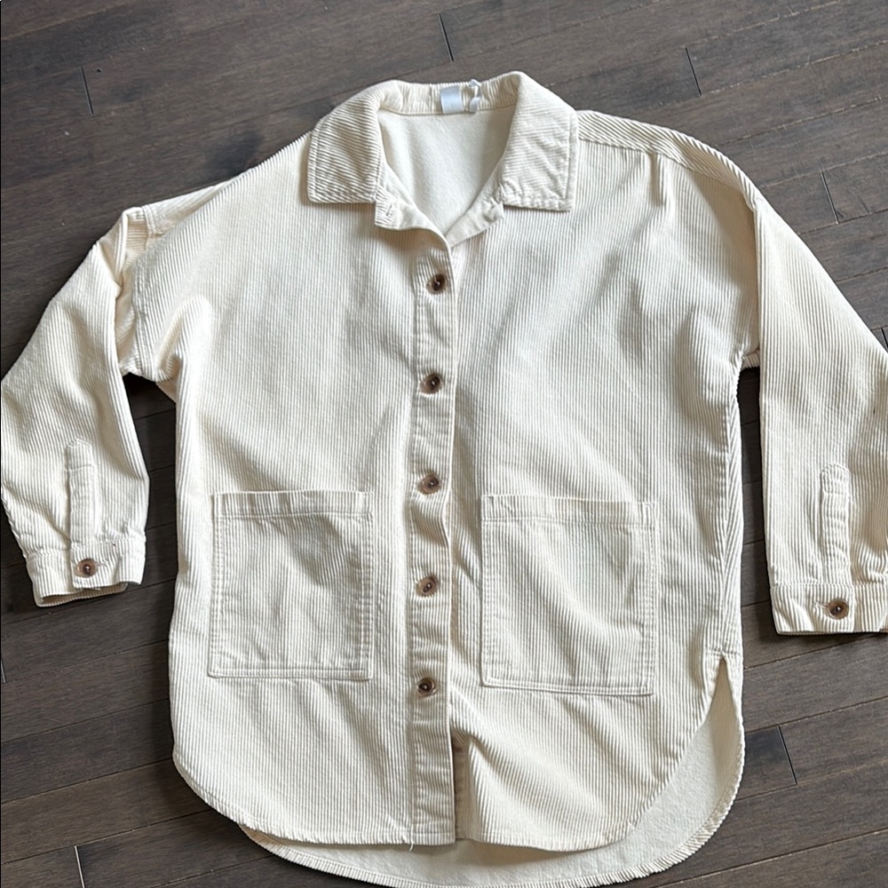 Twik by Simons Cream Corduroy Cotton Shacket Women’s S
